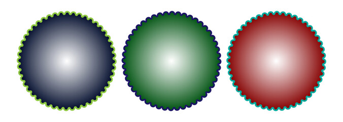 set of buttons with a circle, Gradient  Light Circle Lamp