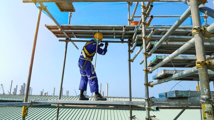 Worker on Scaffolding
