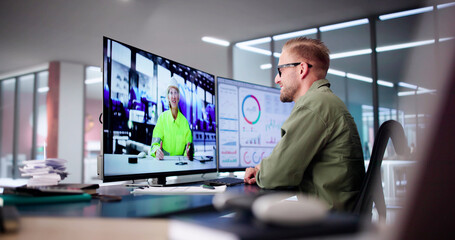 Virtual Video Conference Call Meeting
