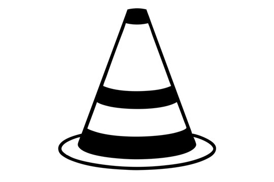 recommend clip art: Traffic cone vector | vector silhouette illustration on white background
