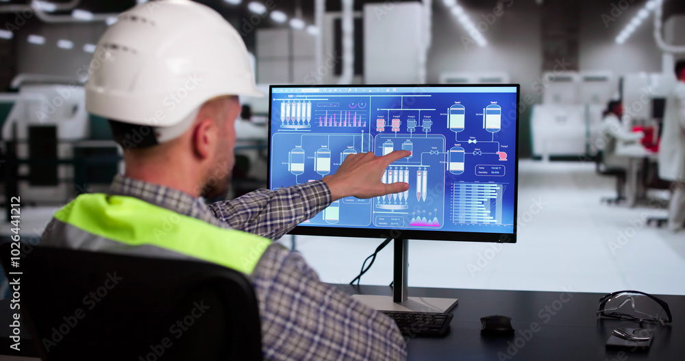 Poster Operator And Engineer Monitor SCADA System