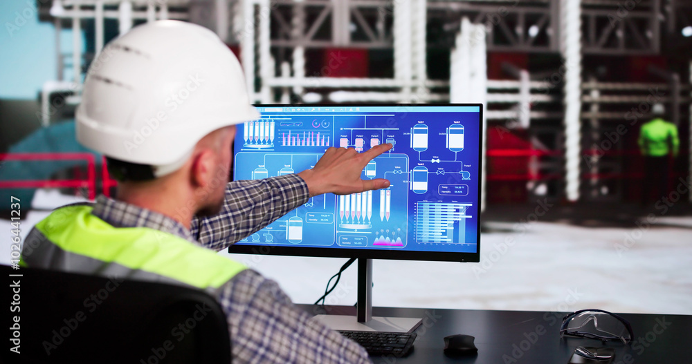 Poster Operator And Engineer Monitor SCADA System