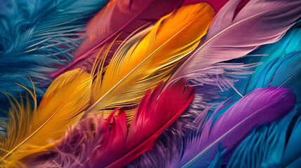 Obraz premium colorful feathers