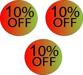 10% OFF  sign. Discount offer price sign. Discount tag for shopping, marketing, advertisement, banner, and web. Vector illustration.
Vector Formats
