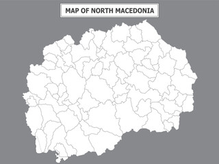 Naklejka premium European Country Geography Political map. Political map of country with capital, province or state capital, major cities and town.