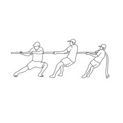 icon of a person doing a tug of war