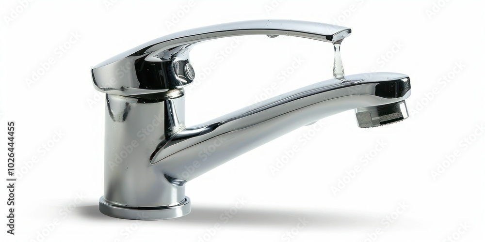 Aufkleber faucet with water drop close up isolate on transparency background png by sim