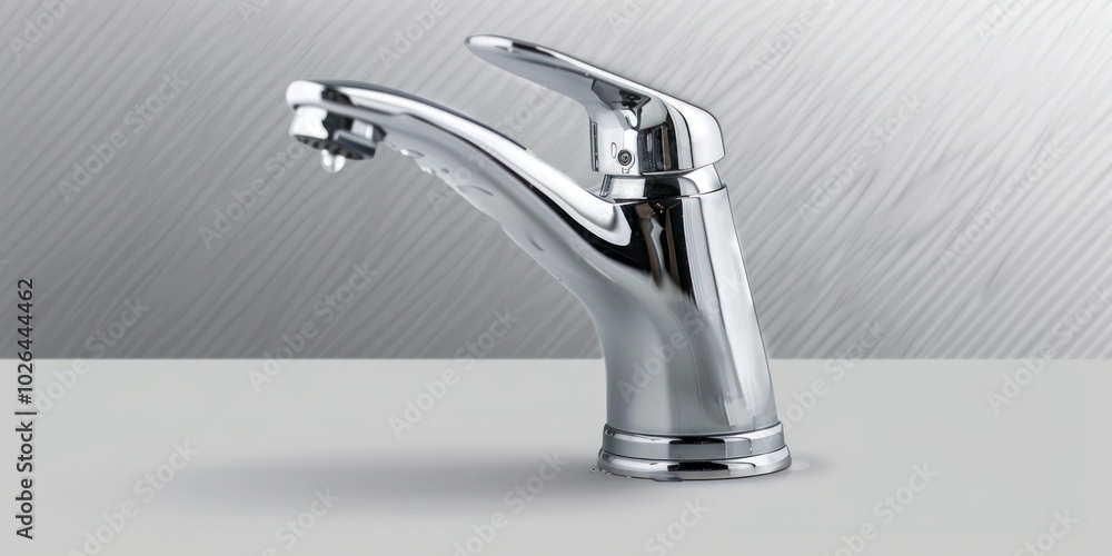 Poster faucet with water drop close up isolate on transparency background png
