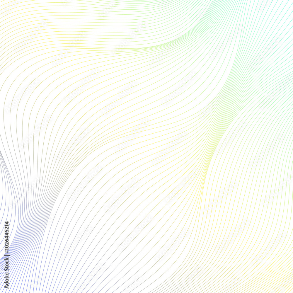 Poster wavy line pattern in soft colors