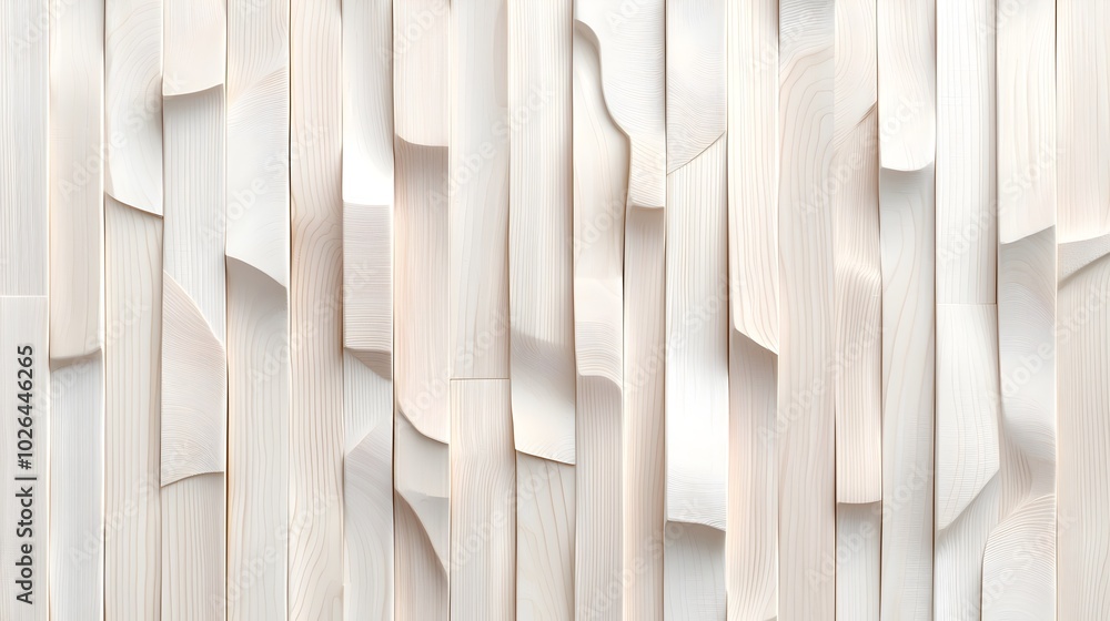 Poster elegant repeating birch wood block patterns - smooth finish with light shadows for minimalist and mo
