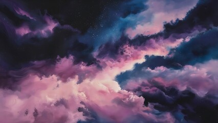 The picture painted with oil paints. the dream of space, fantasies about space, a continuous area or expanse that is free, available, or unoccupied.