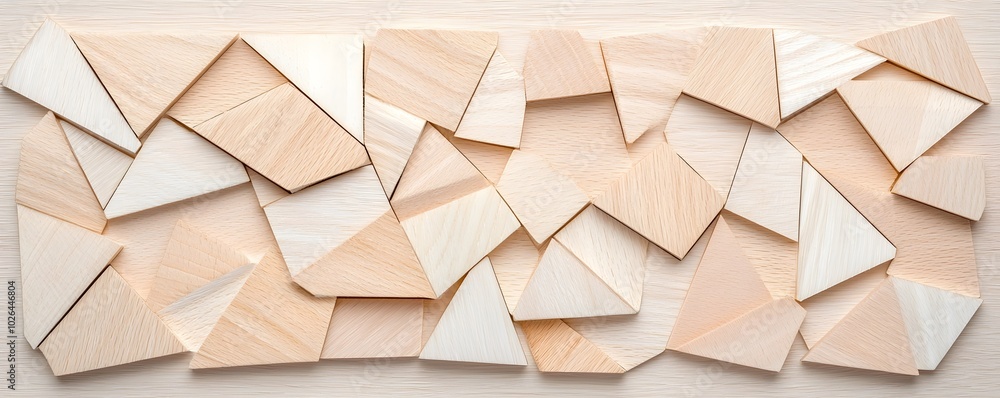 Poster elegant minimalist wooden design with refined geometry and subtle patterns - light beige and warm un