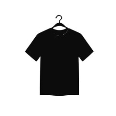 A black t-shirt vector silhouette