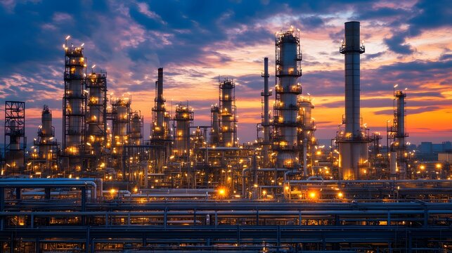 Detailed view of explosion-proof lighting and spark-resistant equipment used in high-risk zones of a petrochemical facility.