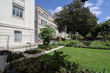 Les jardins de la mairie, ville de Nantes, département de la Loire Atlantique, France