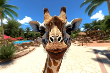 Virtual zoo with 3D-rendered animals, where visitors navigate through a digital world filled with lifelike exhibits of creatures from all over the planet