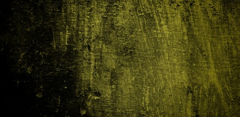 Obraz premium long background is yellow, Rough blank wall painted by bright yellow paint as texture background or backdrop