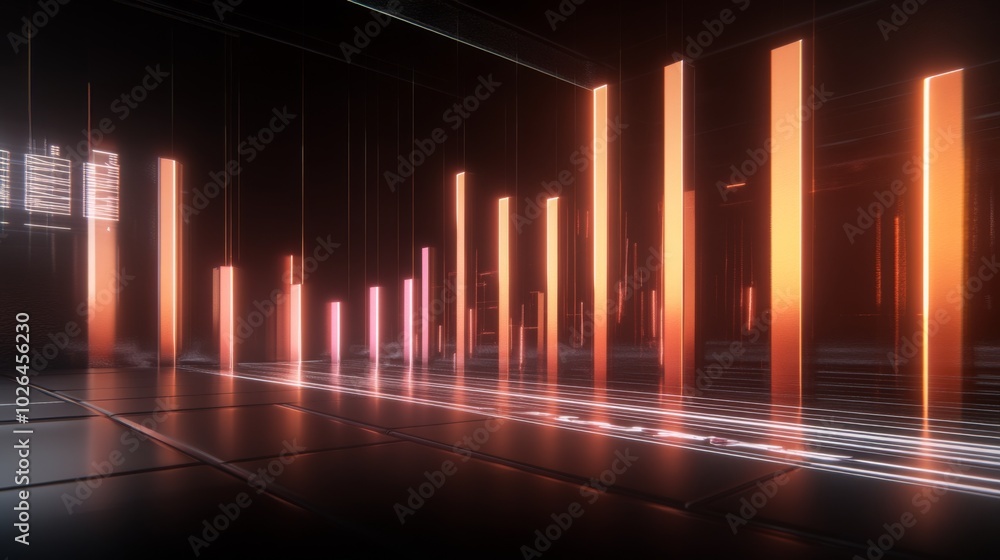 Aufkleber abstract digital visualization of data analysis