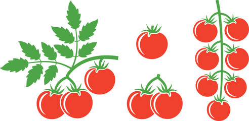 Tomato logo. Isolated tomato on white background