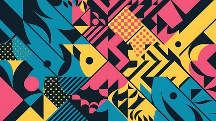 Obraz premium Colorful geometric background vector