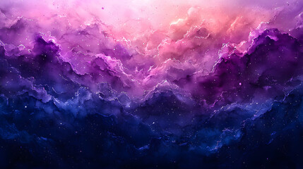 Obraz premium Dreamy Watercolor Galaxy with Starry Textures