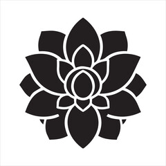 Elegant Blooms: Flower Silhouette Art