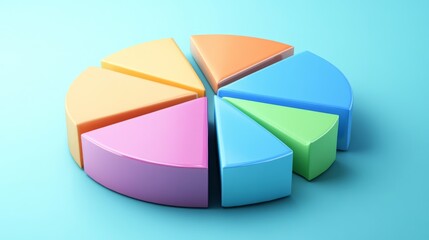 Obraz premium Colorful Pie Chart Displaying Different Sections