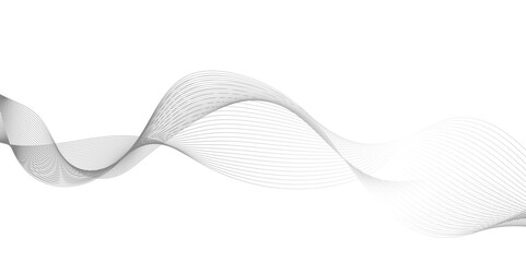 Wave lines is floating randomly, Abstract black and white background with wave lines, creative curved floating wave line elegant white striped diagonal line.