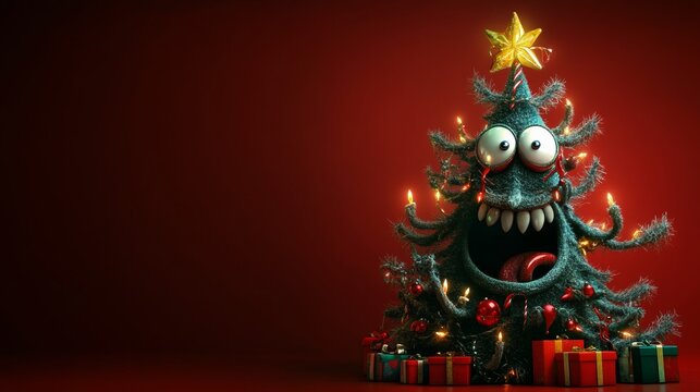 Christmas tree funny characters