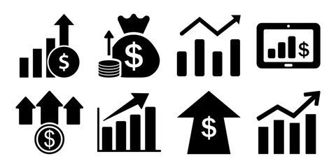 Financial Benefit and Profit vector icons.