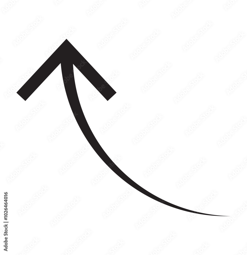 Poster wavy curved long arrow icon. long line arrow vector. long curved arrow icon vector. black long arrow
