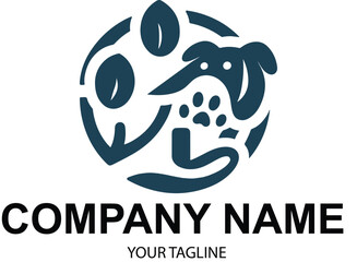vector pet logo design 