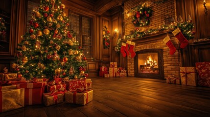 Fototapeta premium The Festive Christmas Tree