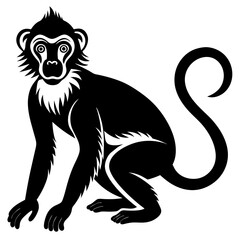 monkey Silhouette Vector Style with white background