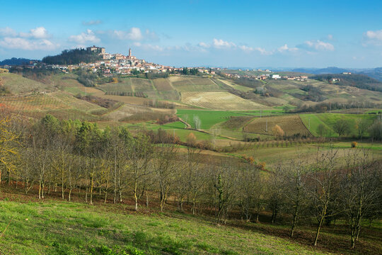 the village of Govone, at the top of the Savoy Castle, a Unesco heritage site