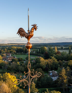 Le coq de l'&eacute;glise Sainte Radegonde &agrave; Giverny (Eure, France)
