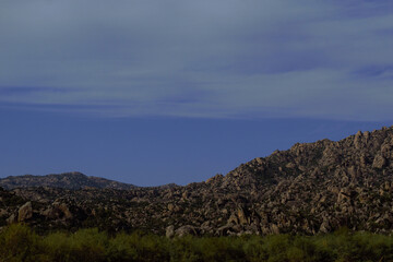 landscape with blue sky and clouds