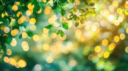 Obraz premium The Bokeh of Green Leaves