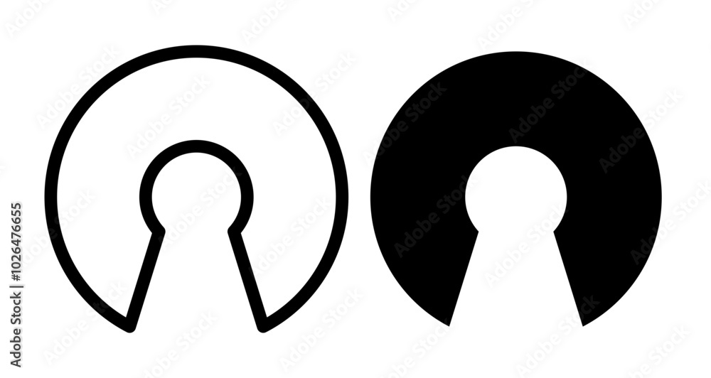 Poster open source icons set in solid and thin line style