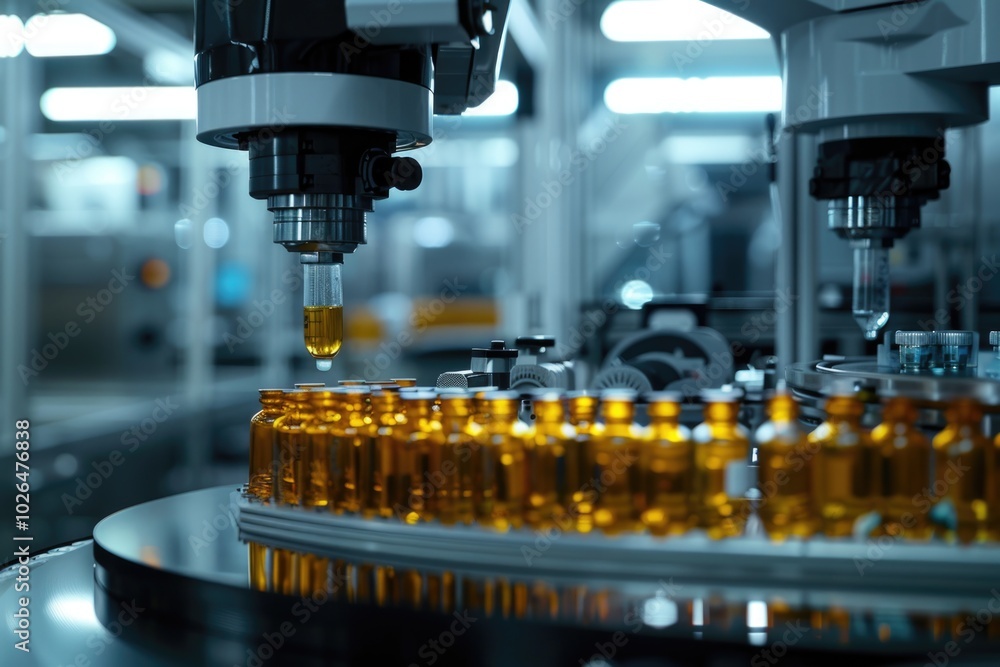 Poster a machine with multiple bottles on it
