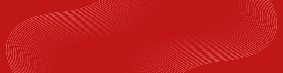 Abstract background with lines and waves. Web banner size. Element for design. Vector background for brochure, booklet, poster. Red gradient. Valentine's Day, love, Christmas