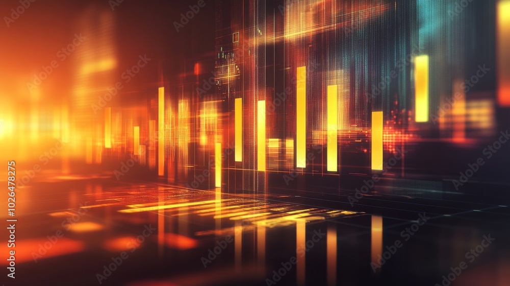 Poster vibrant abstract data visualization background