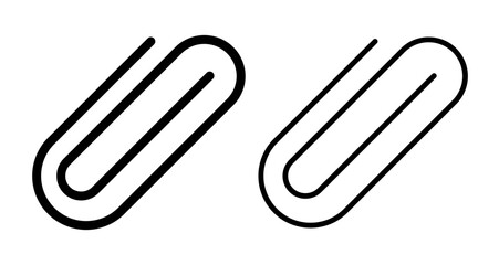 Paperclip Icons set in solid and thin line style
