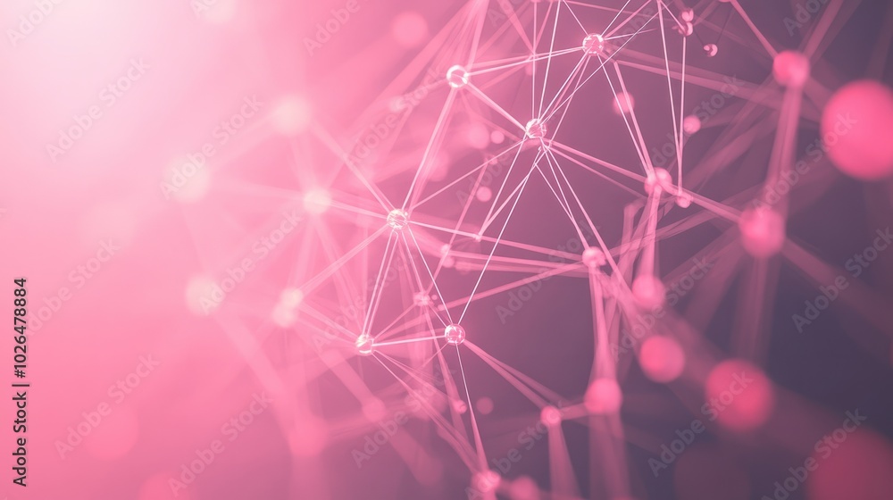 Poster abstract business connection of lines from nodes it is connected to endless nodes and represents the