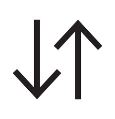 Long Up and Down arrow icon vector set . long arrow . exchange arrow icon .