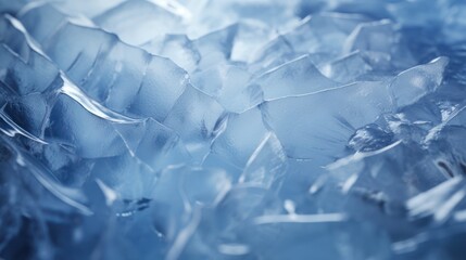 Obraz premium Crystal Clear Ice Textures. Close-Up of Frozen Water Cubes with Detailed Frost Patterns