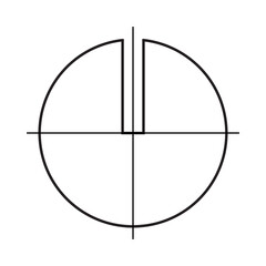 Architectural north arrow and compass outline vector