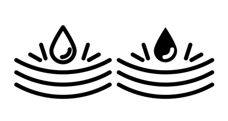 Absorption Icons set in solid and thin line style