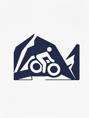 simple logo of cycling
