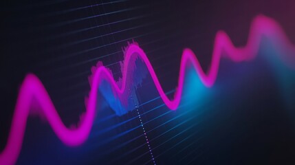 Vibrant Abstract Graph with Colorful Waves